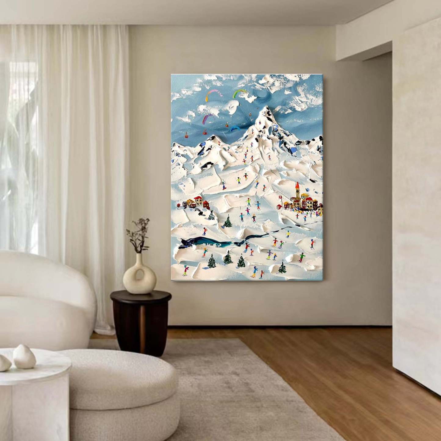 Plaster Art Painting hand - painted #HM189-Homemural