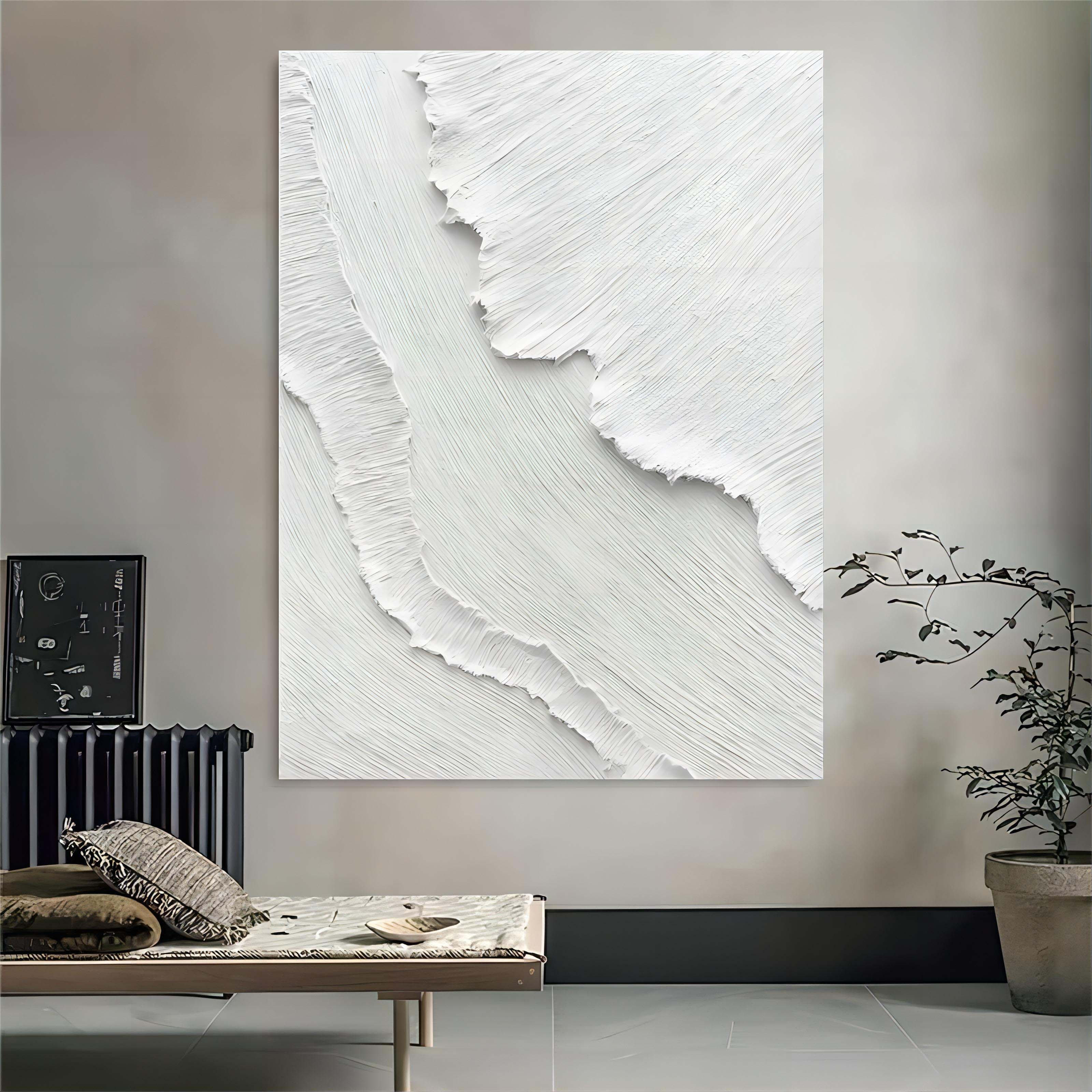 Plaster Art Painting hand - painted #HM510-Homemural