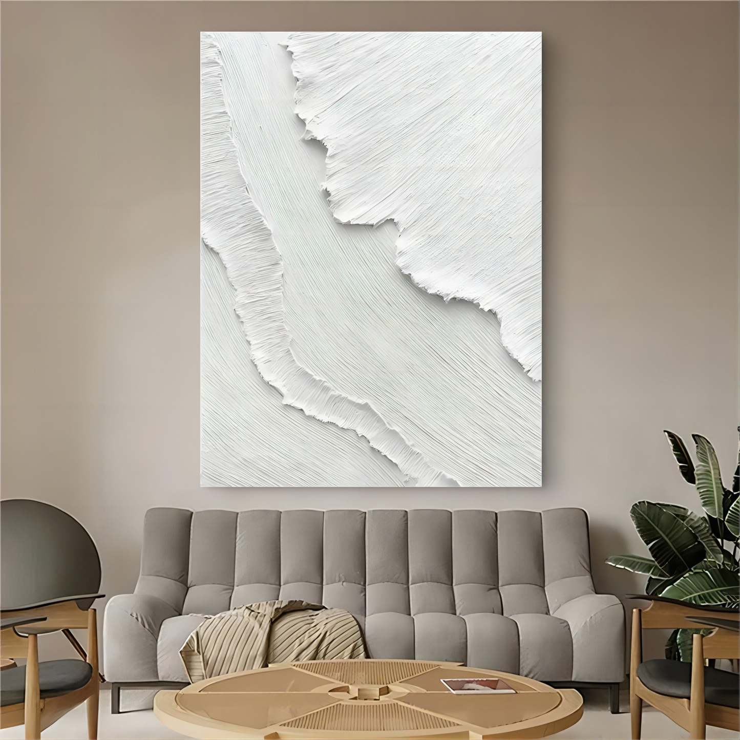 Plaster Art Painting hand - painted #HM510-Homemural