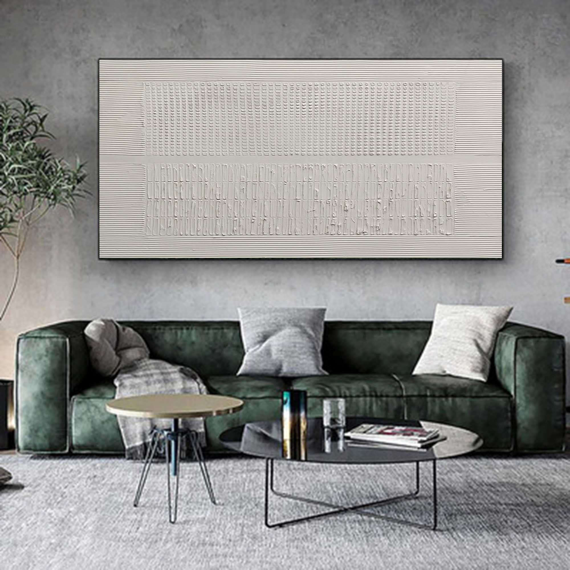 Plaster Art Painting hand - painted #HM380-Homemural