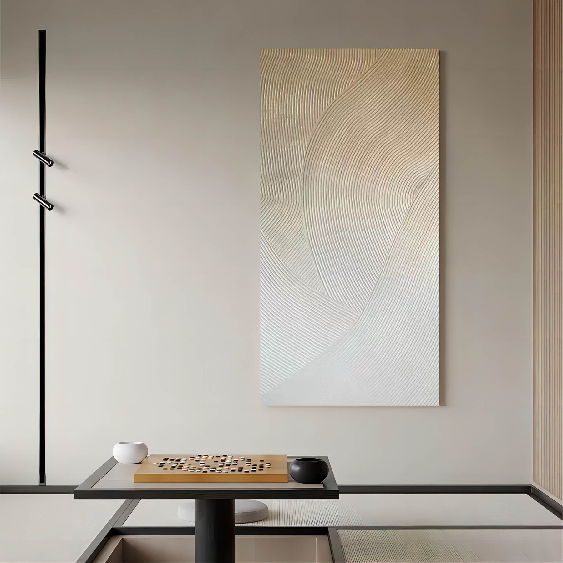 Plaster Art Painting hand - painted #HM82-Homemural