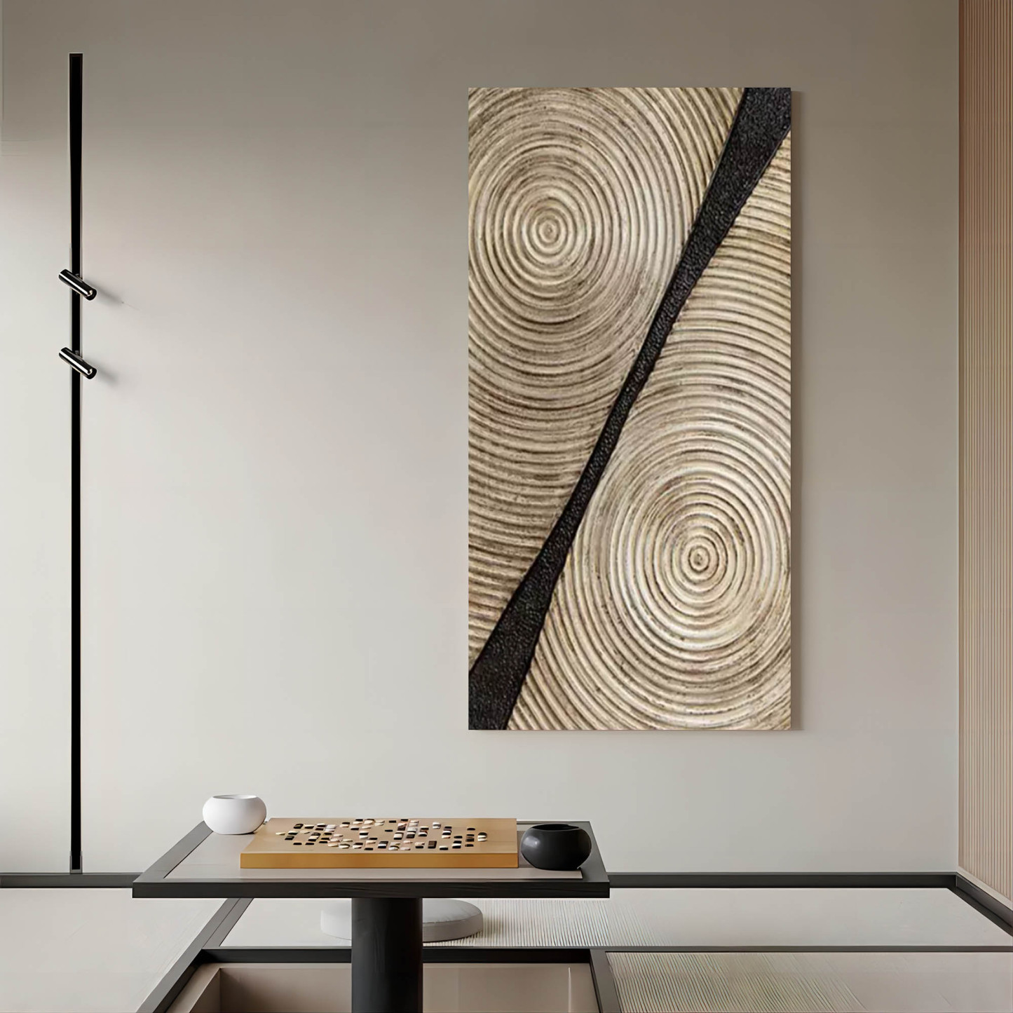 Plaster Art Painting hand - painted #HM454-Homemural