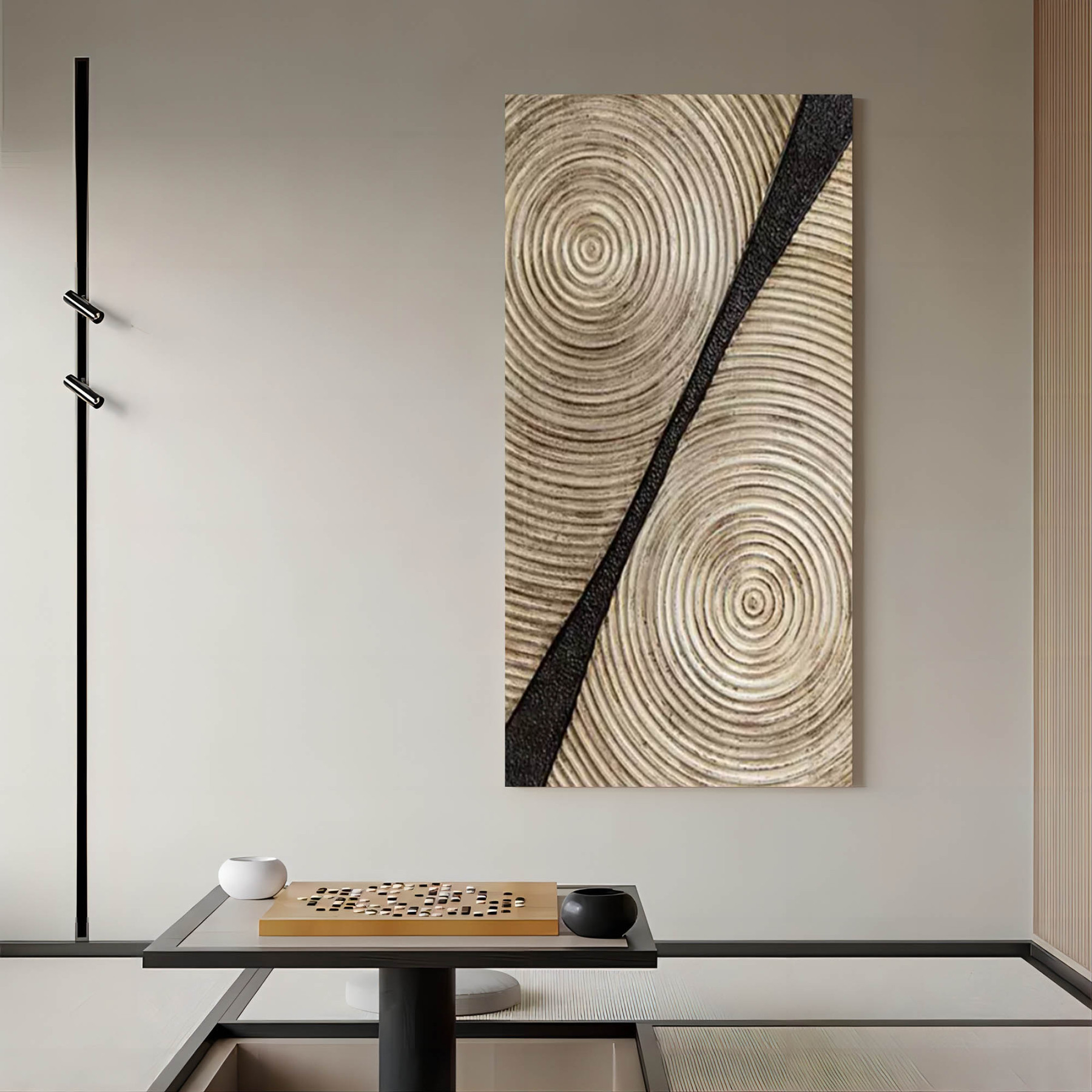 Plaster Art Painting hand - painted #HM454-Homemural