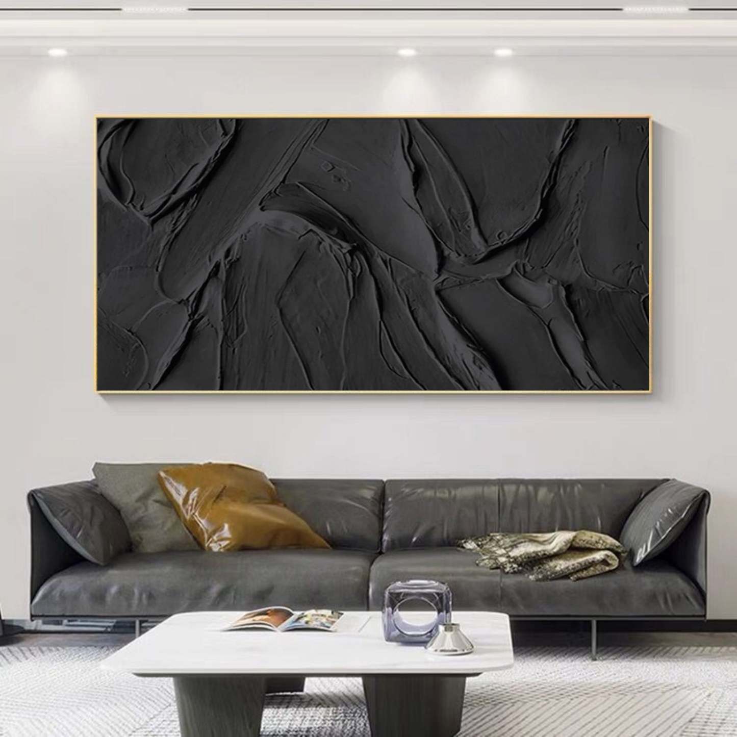 Plaster Art Painting hand - painted #HM107-Homemural