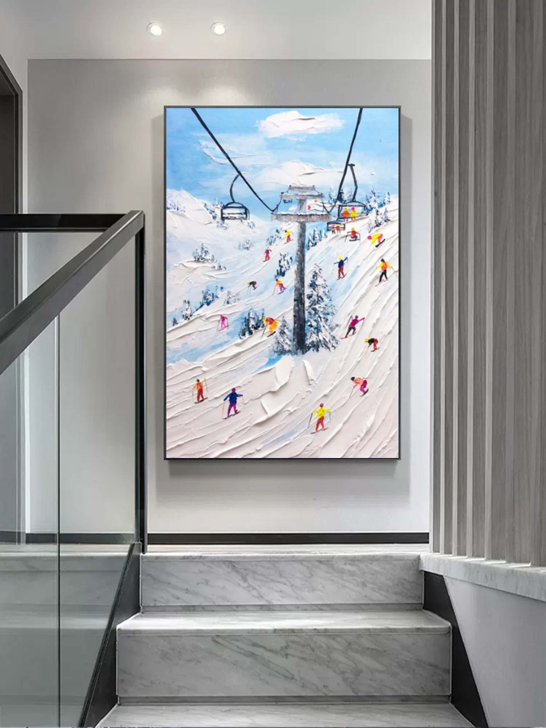 Plaster Art Painting hand - painted #HM706-Homemural