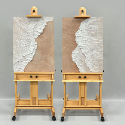 Plaster Art Painting hand - painted Set Of 2 #HM738