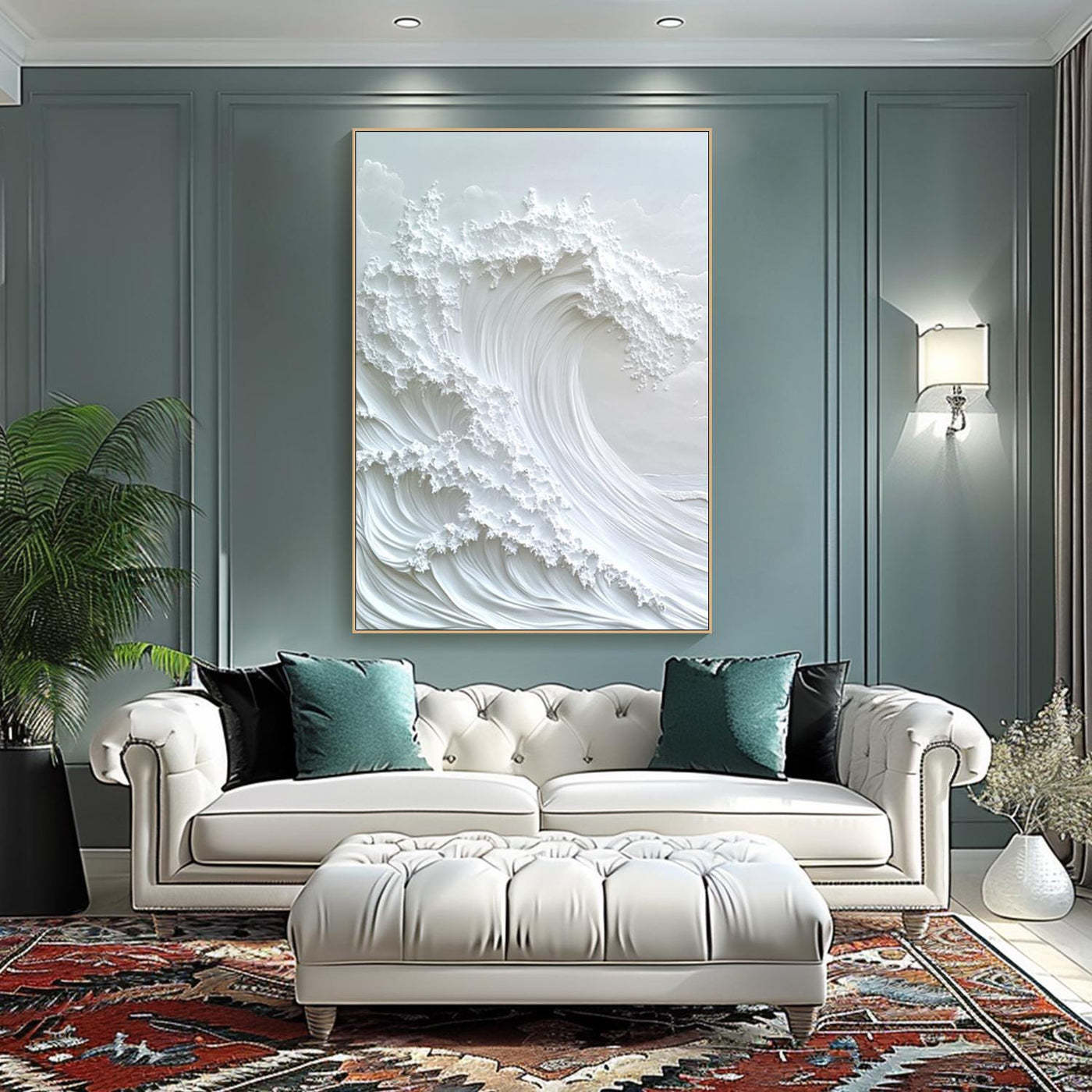 Plaster Art Painting hand - painted #HM1731