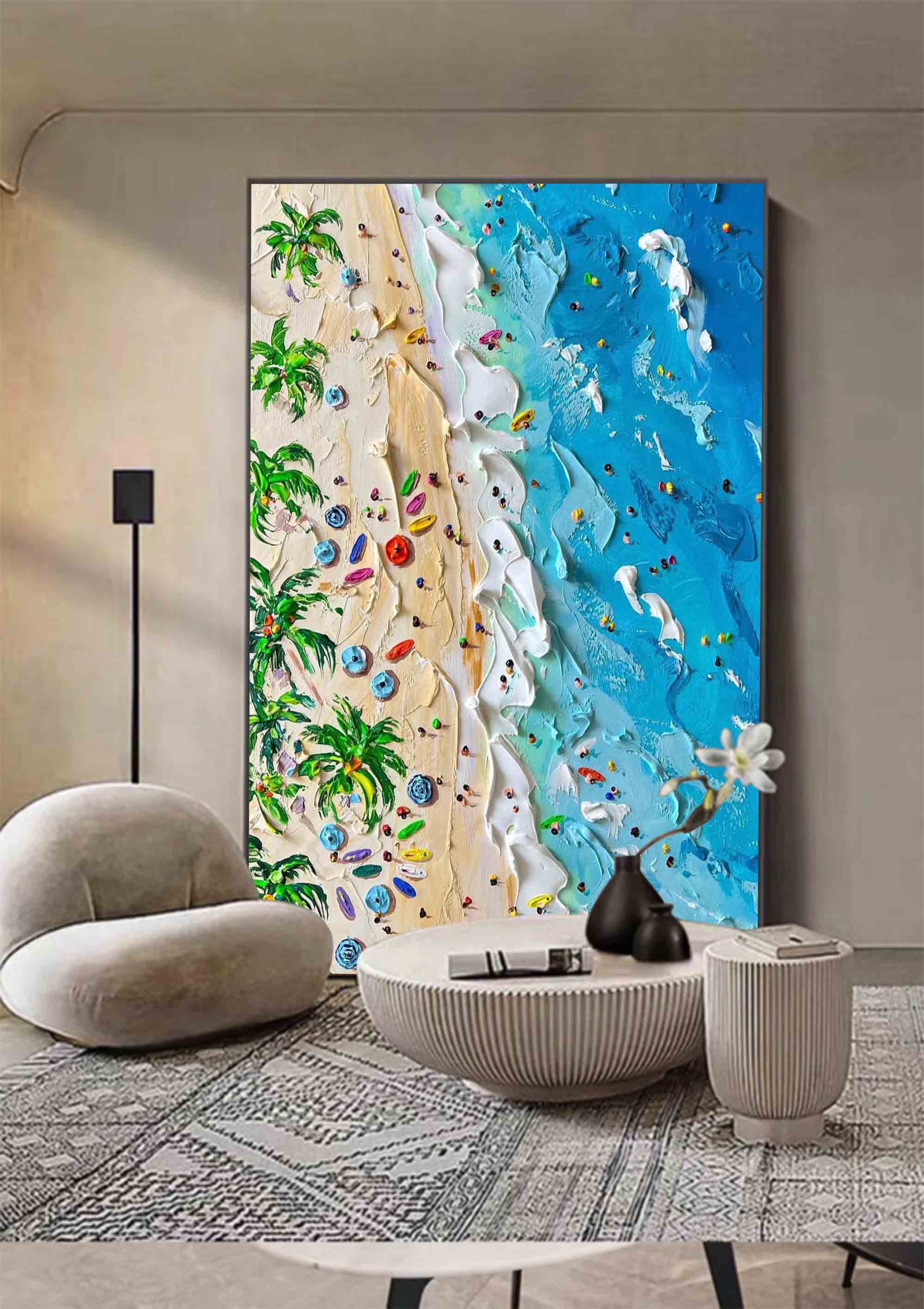 Plaster Art Painting hand - painted #HM369-Homemural