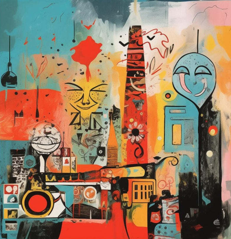 Pop Art Painting hand - painted #HM338-Homemural