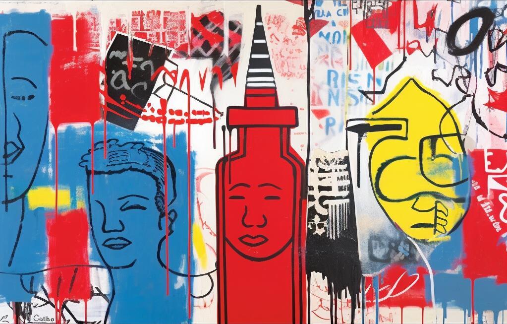 Pop Art Painting hand - painted #HM30