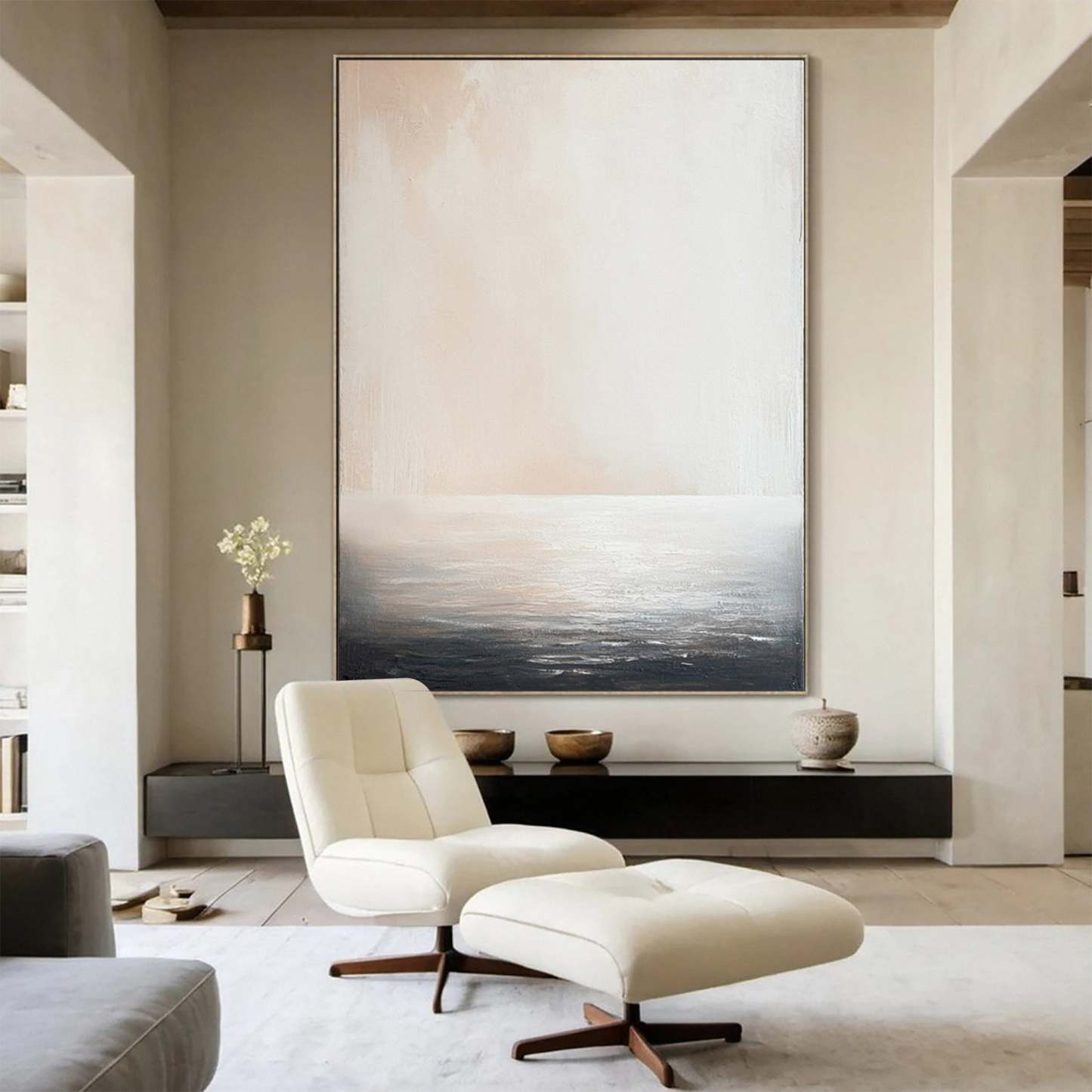 Contemporary Minimalist Art Painting hand - painted #HM1823