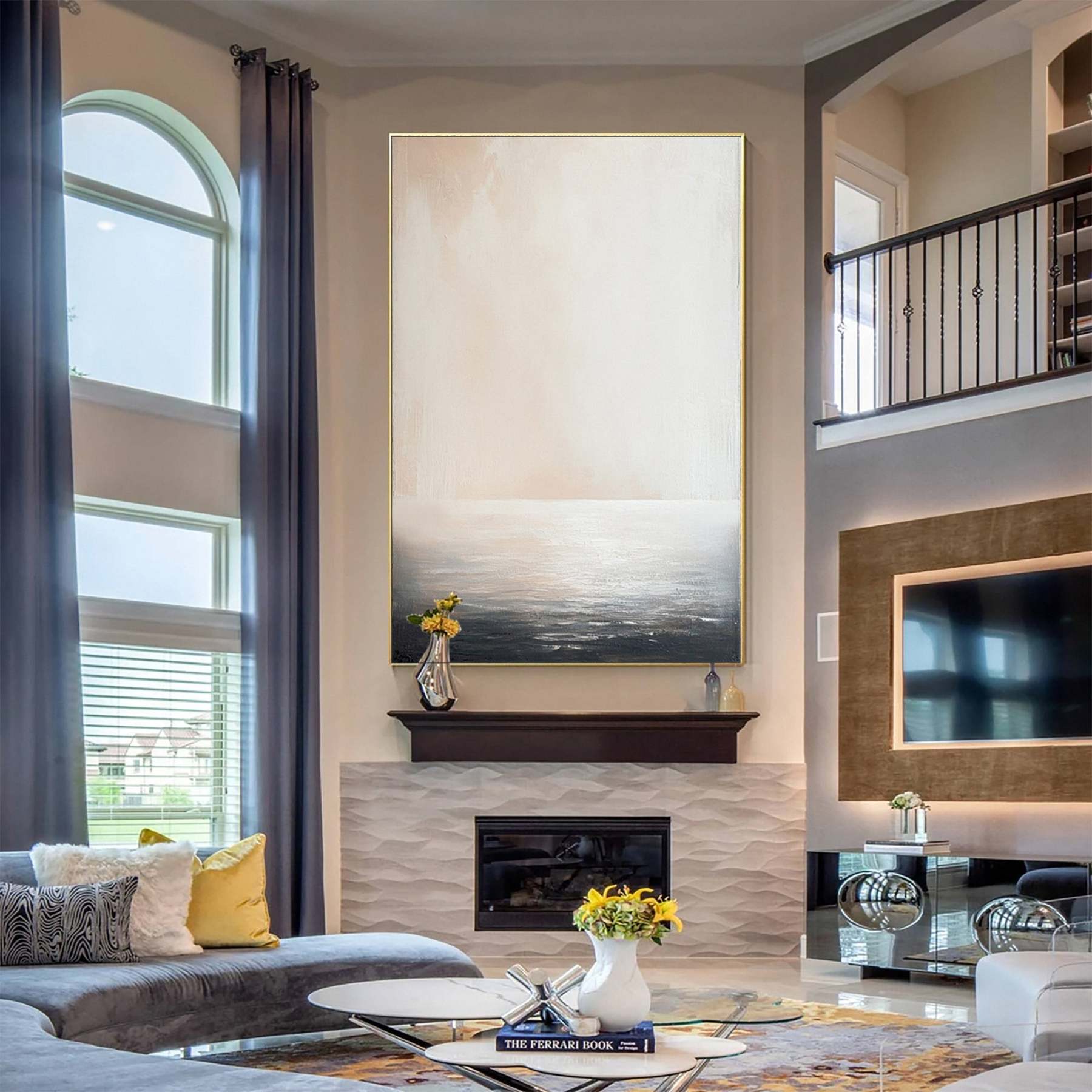 Contemporary Minimalist Art Painting hand - painted #HM1823