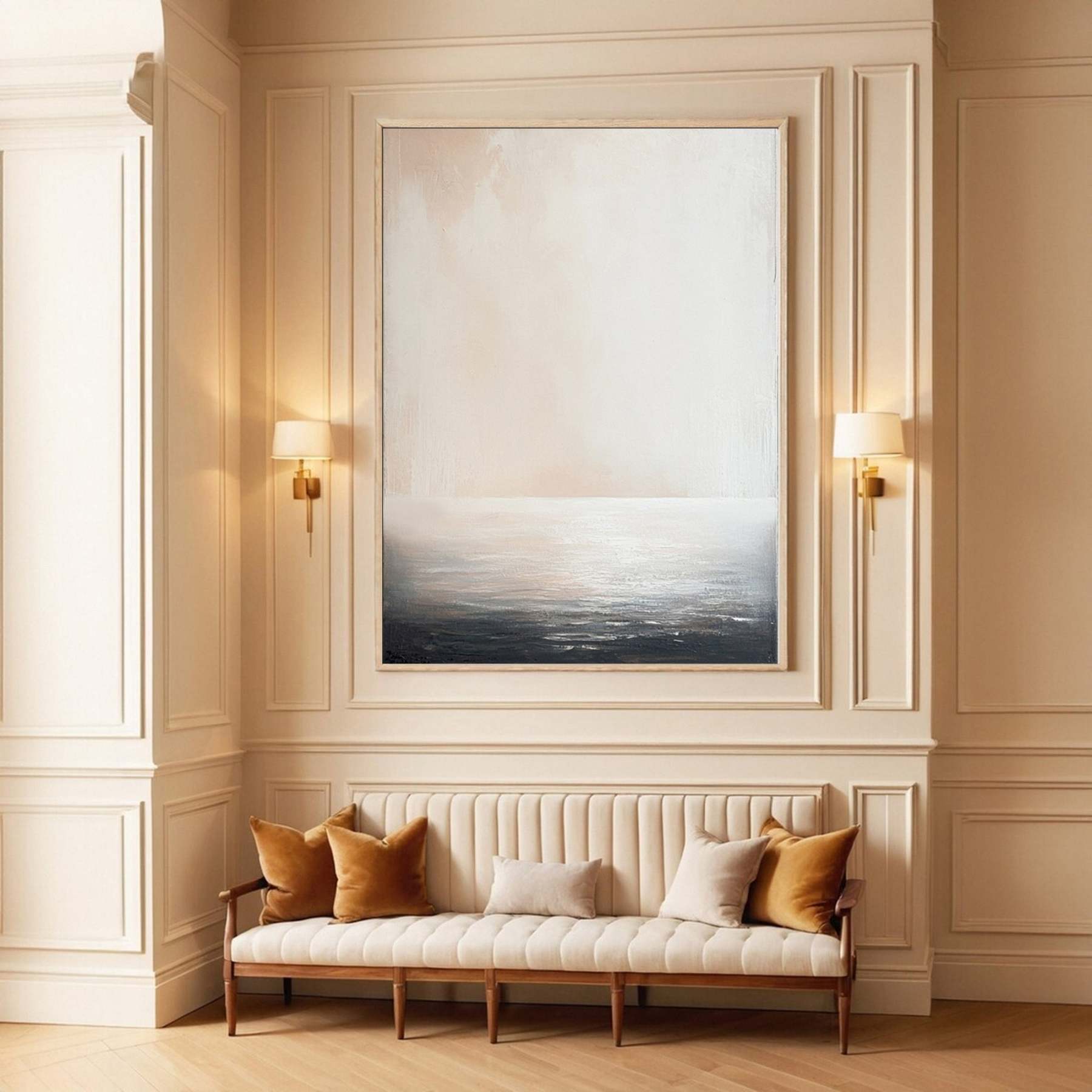 Contemporary Minimalist Art Painting hand - painted #HM1823