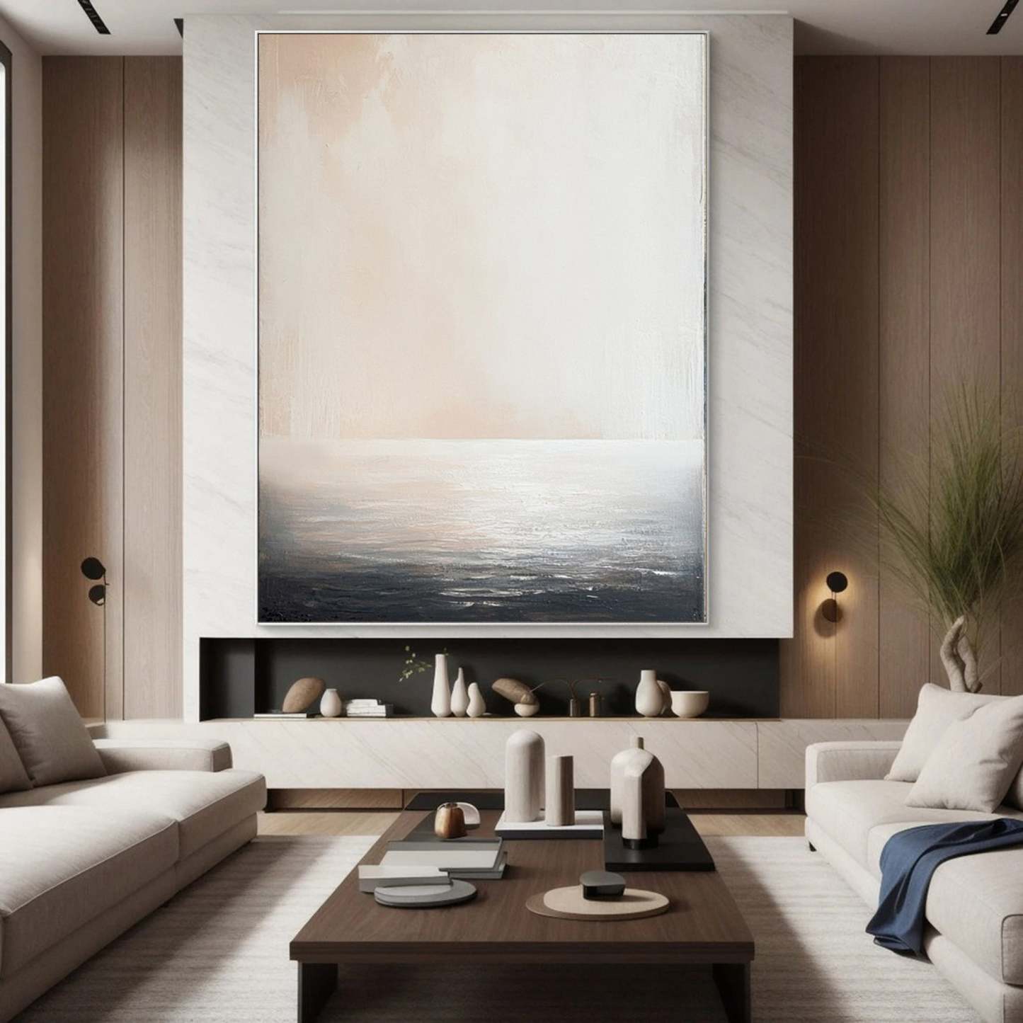 Contemporary Minimalist Art Painting hand - painted #HM1823