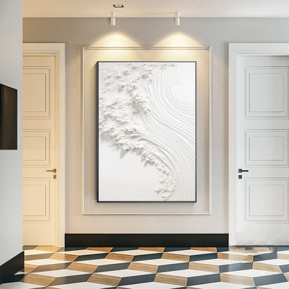 White Plaster Art Painting hand-painted #HM1841