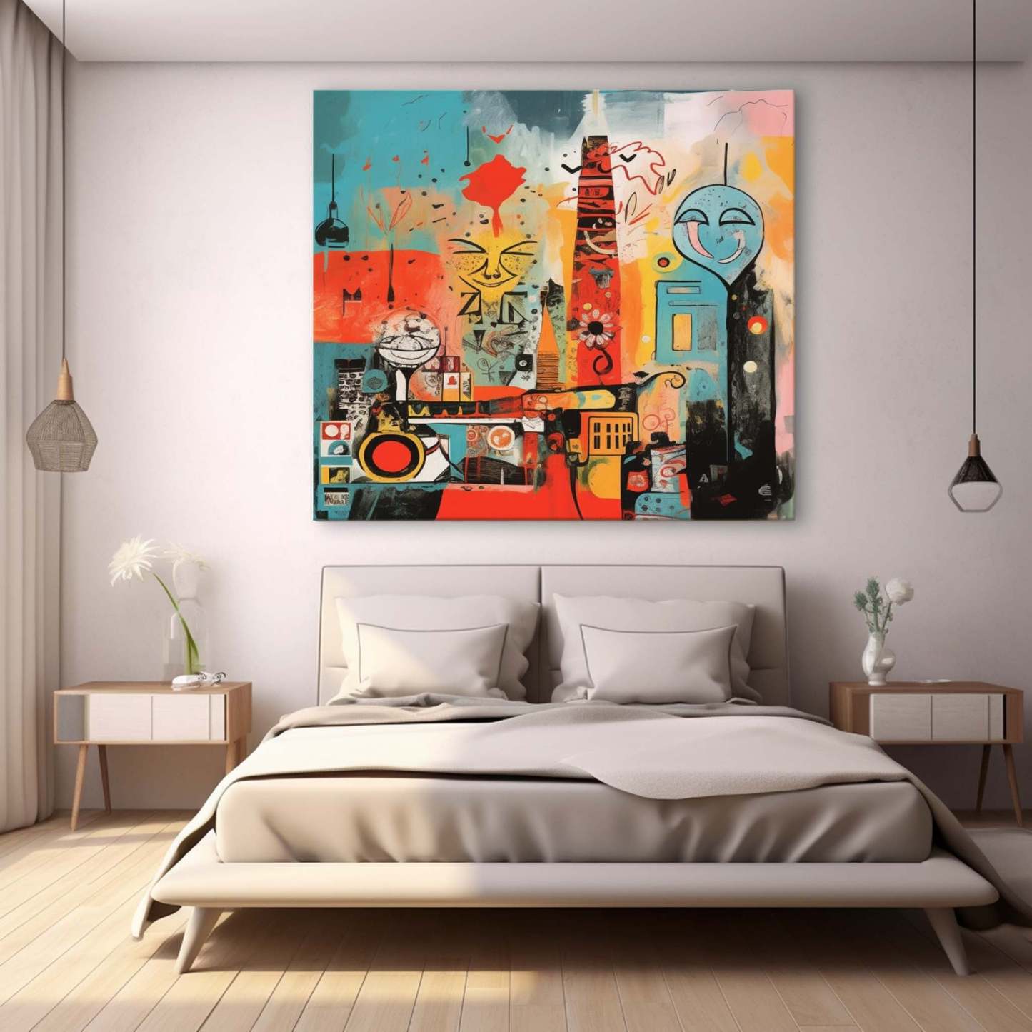 Pop Art Painting hand - painted #HM338-Homemural