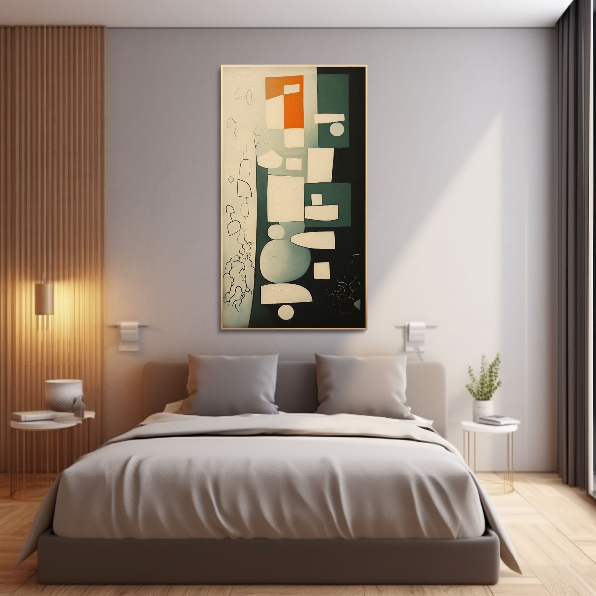 Contemporary Minimalist Art Painting hand - painted #HM446