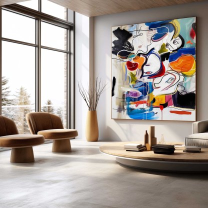 Pop Art Painting hand - painted #HM800-Homemural