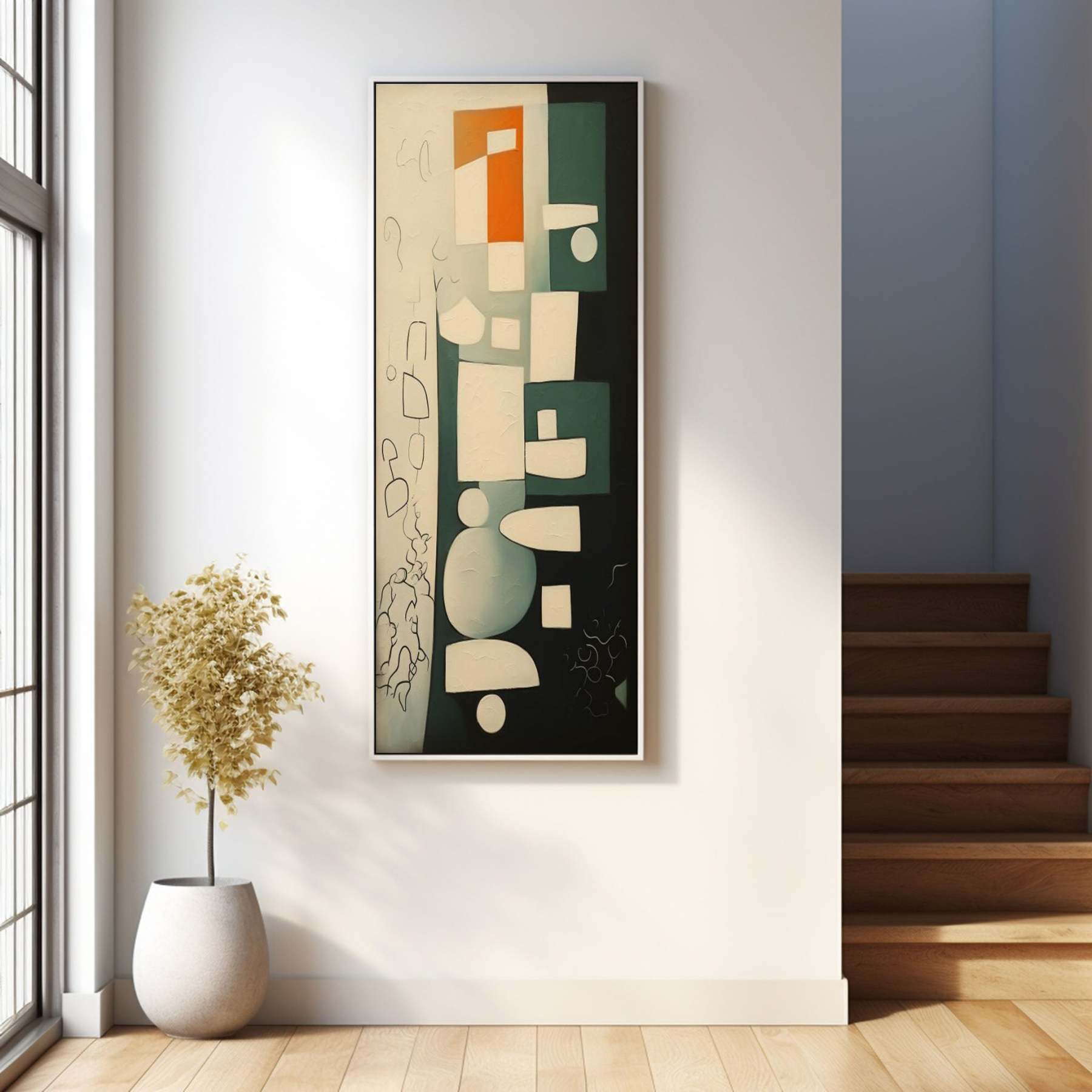 Contemporary Minimalist Art Painting hand - painted #HM446