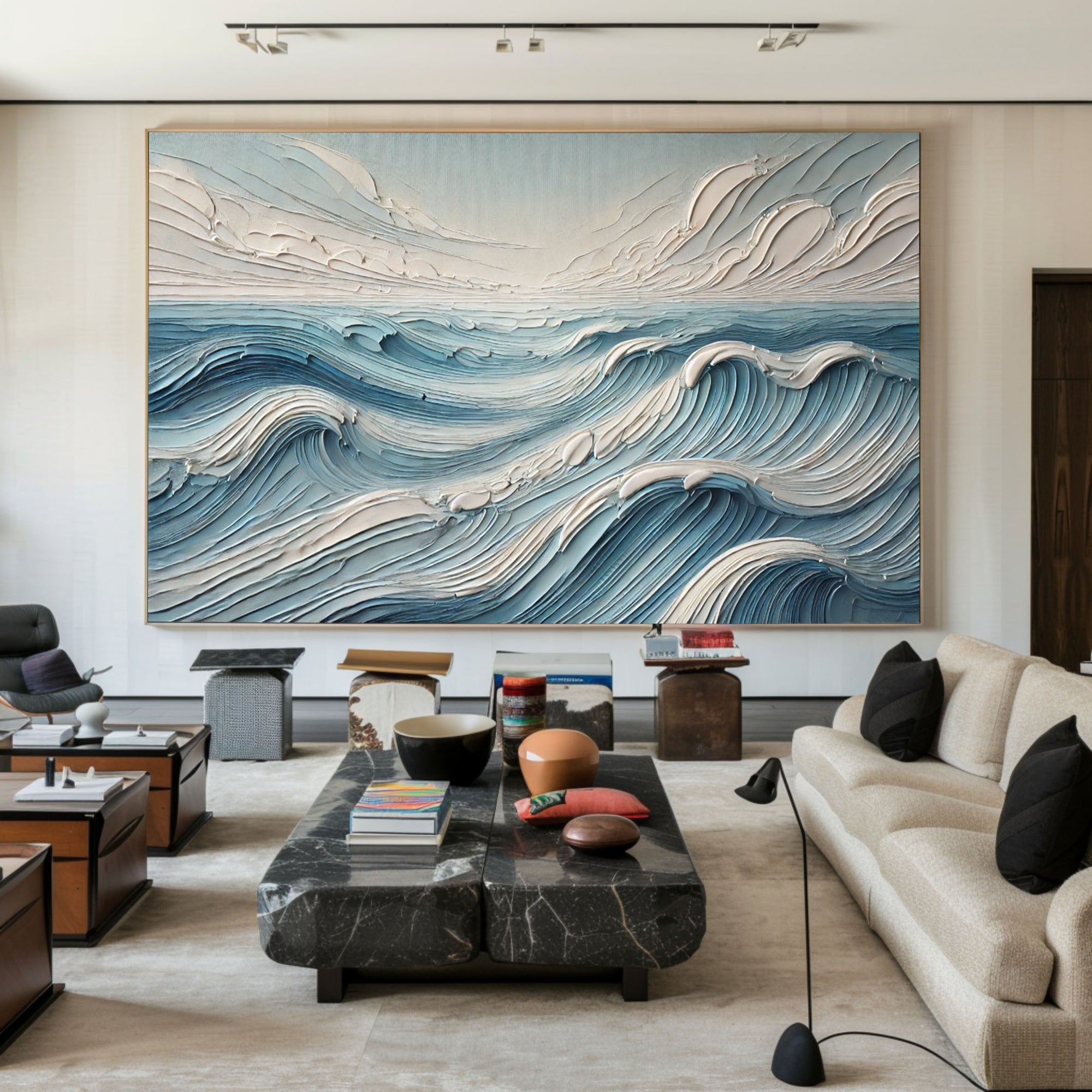 Plaster Art Painting hand - painted #HM1740