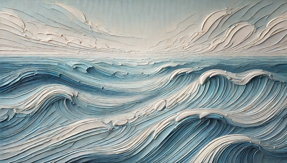 Plaster Art Painting hand - painted #HM1740