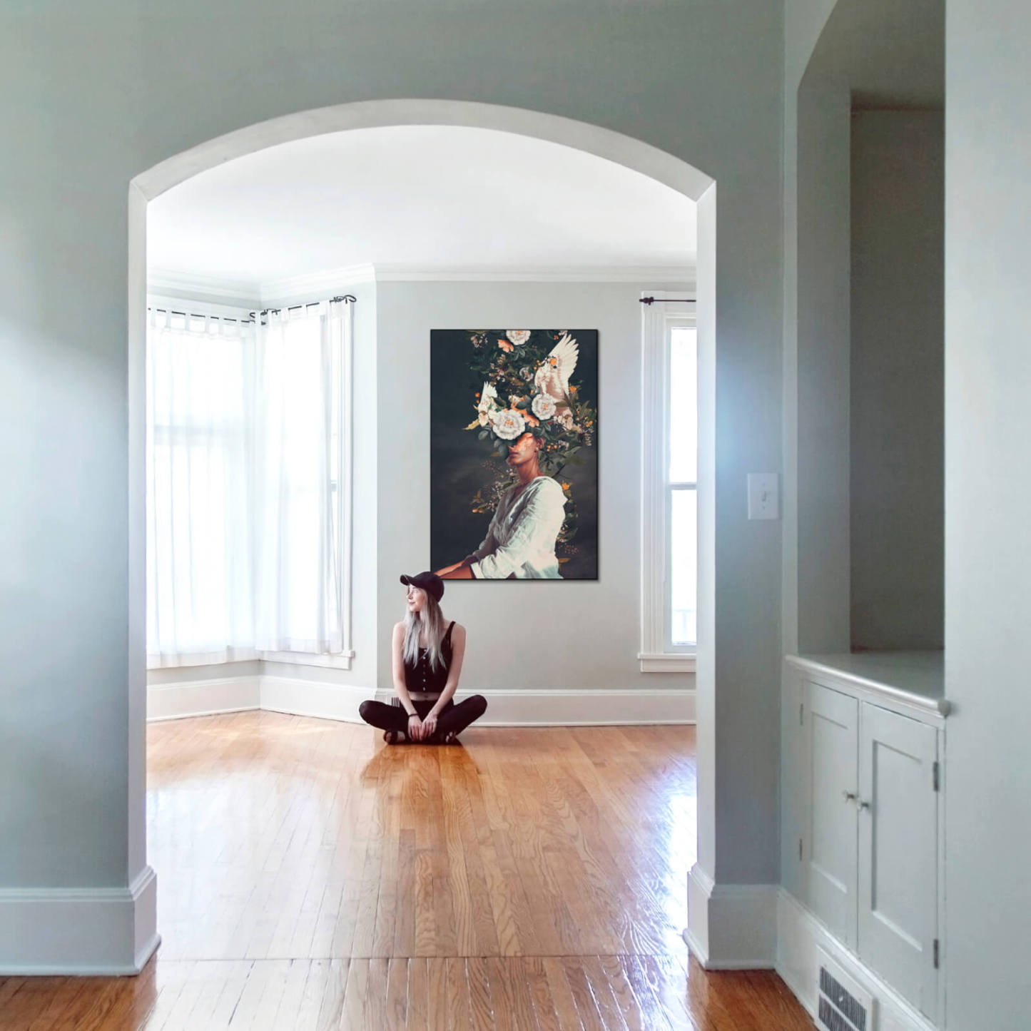 Vintage Portrait Art Oil Painting hand-painted #HM1888