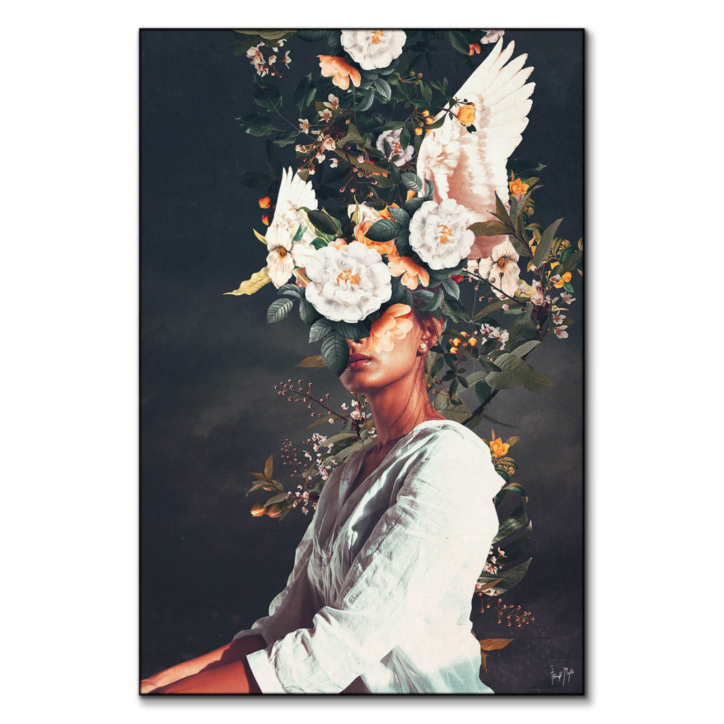 Vintage Portrait Art Oil Painting hand-painted #HM1888