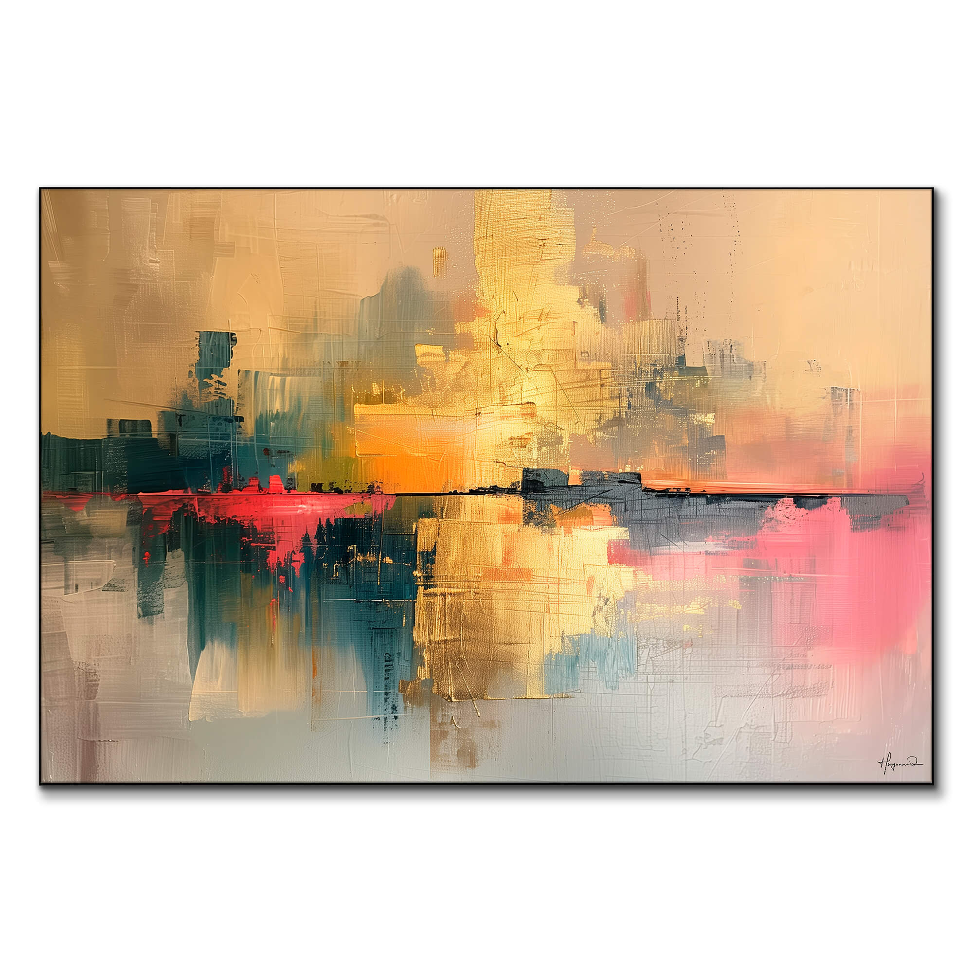 Abstract Landscape Art Painting hand-painted #HM1877