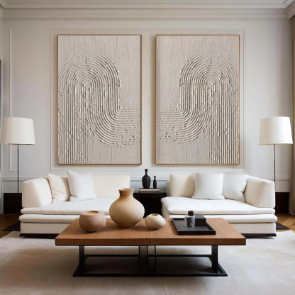 Wabi-Sabi Art Painting hand-painted Set Of 2 #HM1856