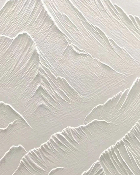 White Minimalist Plaster Art Painting hand-painted #HM1847