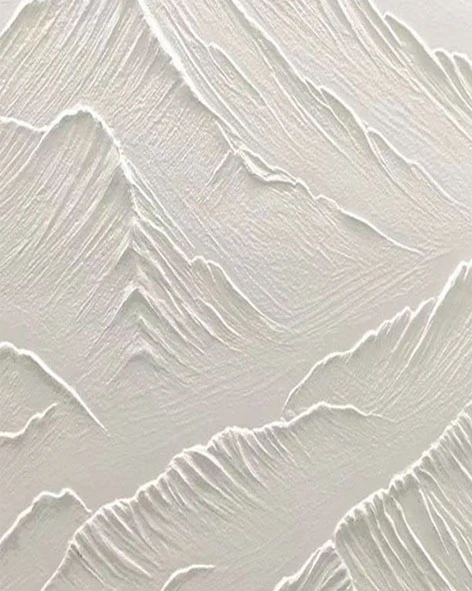 White Minimalist Plaster Art Painting hand-painted #HM1847