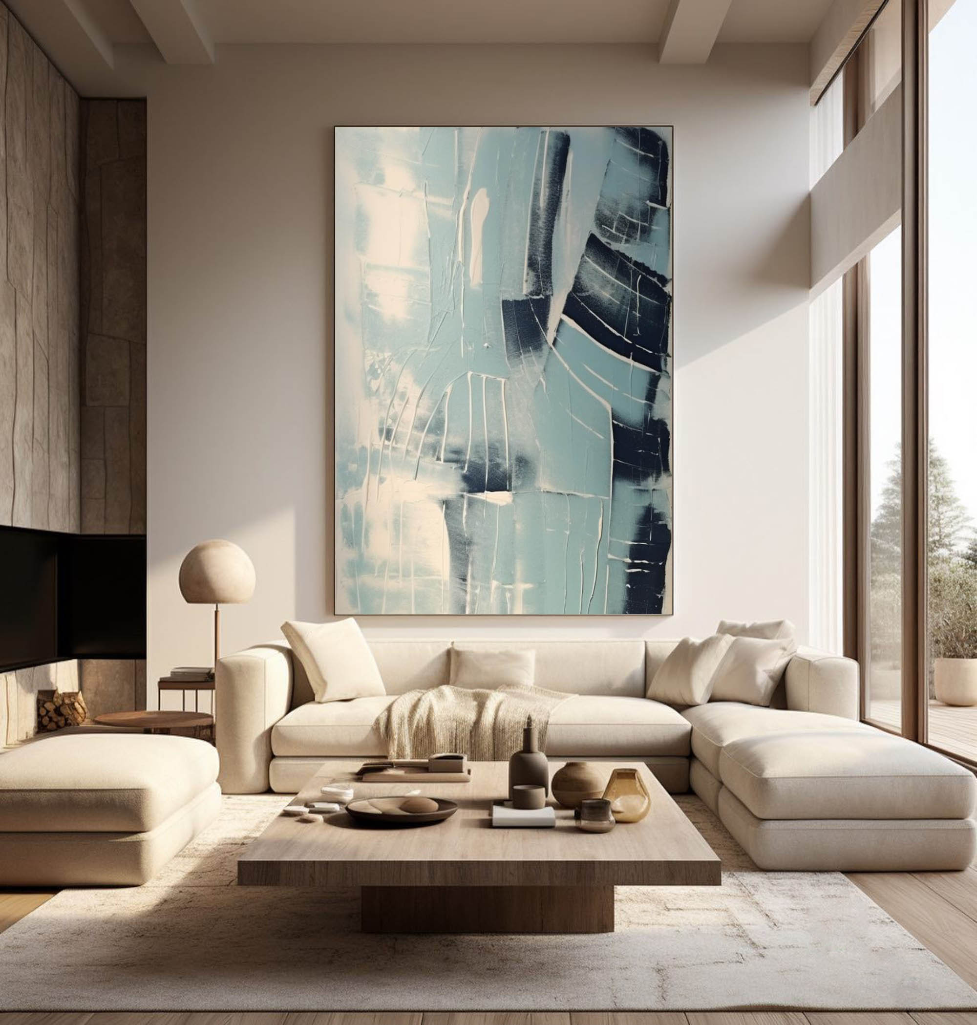 Contemporary Minimalist Art Painting hand - painted #HM571