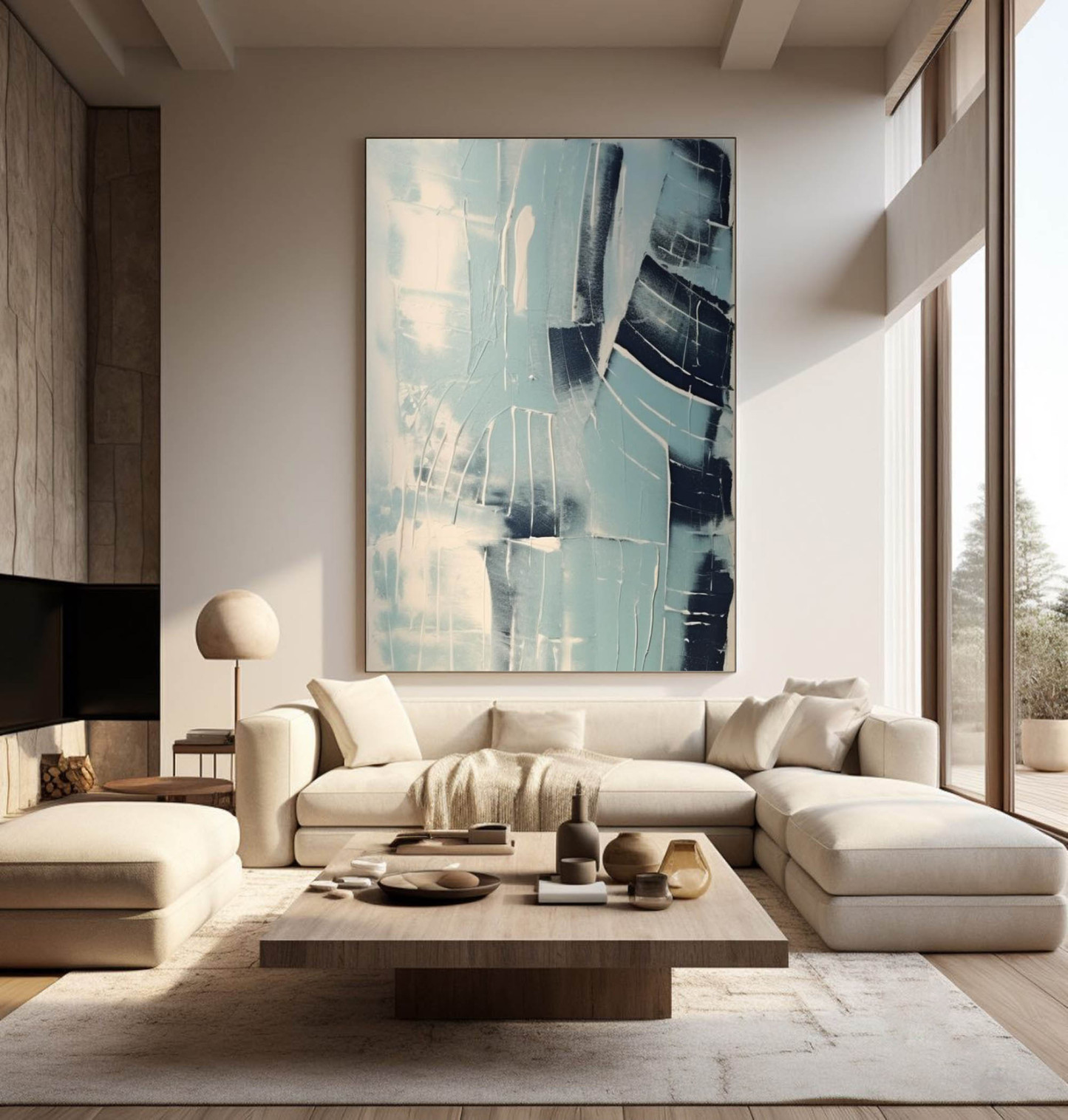 Contemporary Minimalist Art Painting hand - painted #HM571