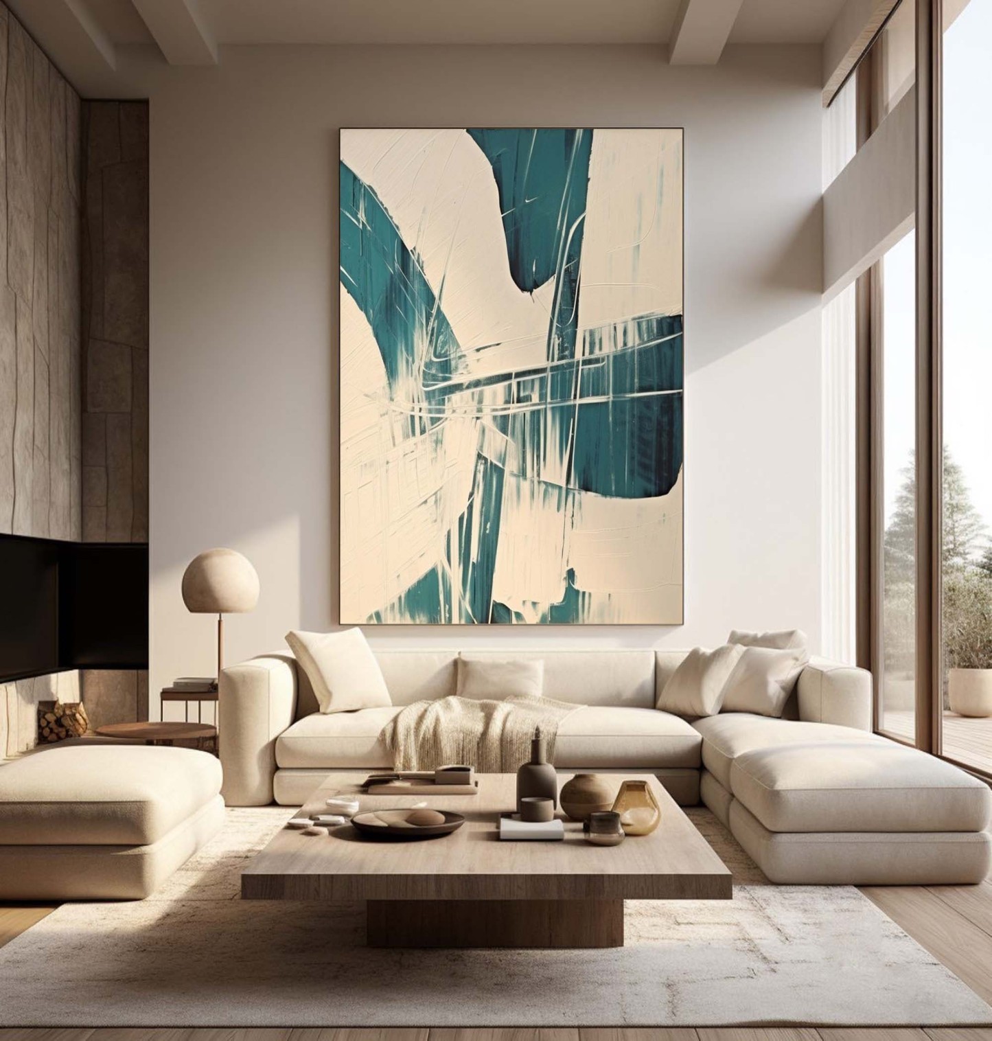 Contemporary Minimalist Art Painting hand - painted #HM585