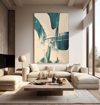 Contemporary Minimalist Art Painting hand - painted #HM585