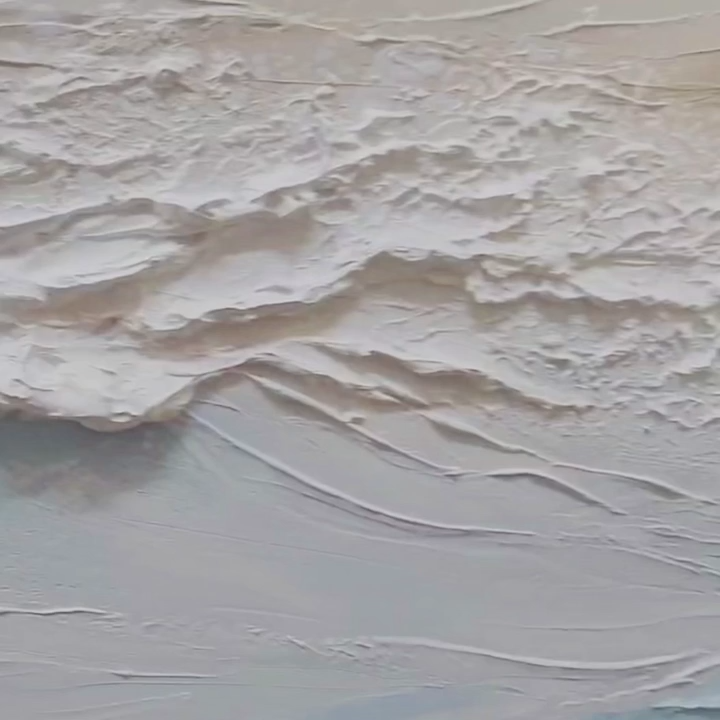 Sea Wave Plaster Art Painting hand - painted #HM736