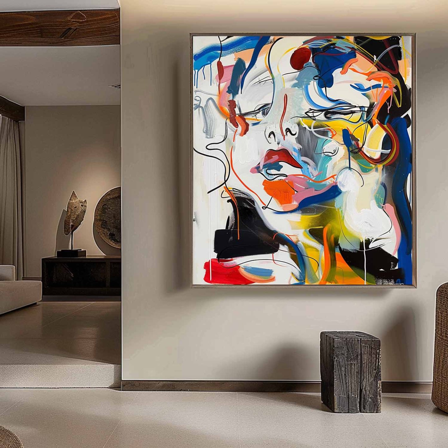 Pop Art Painting hand - painted #HM415-Homemural