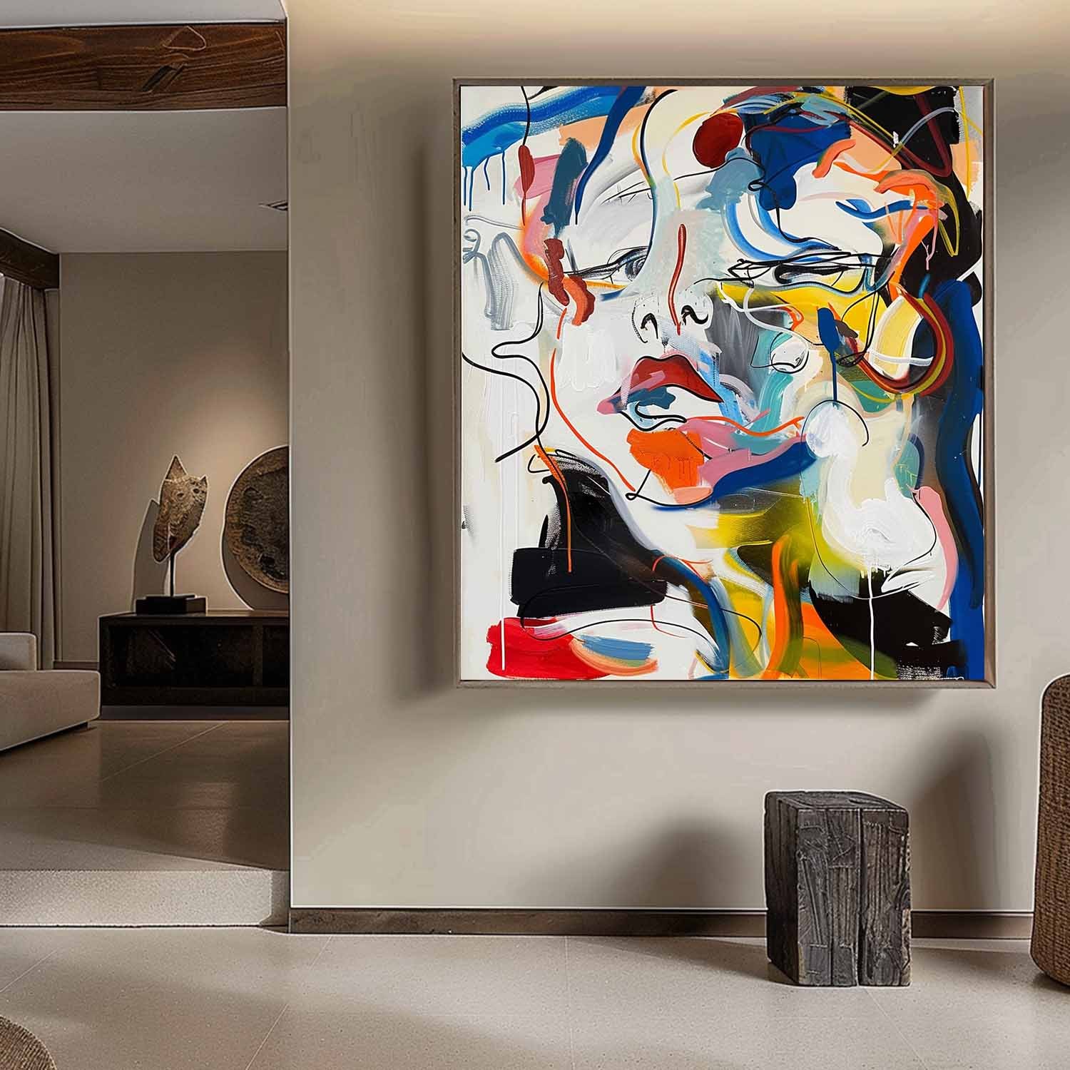 Pop Art Painting hand - painted #HM415-Homemural