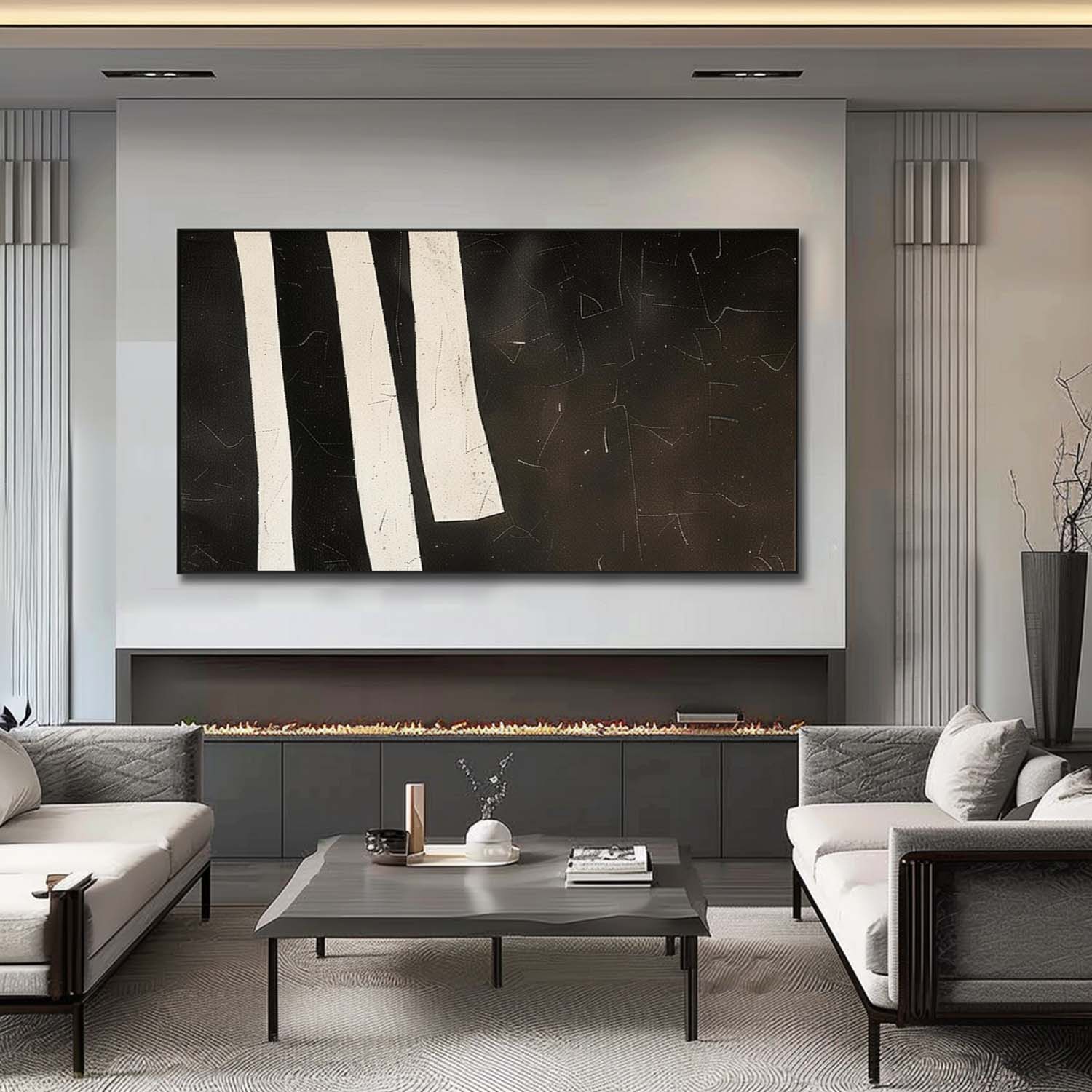 Contemporary Minimalist Art Painting hand - painted #HM450