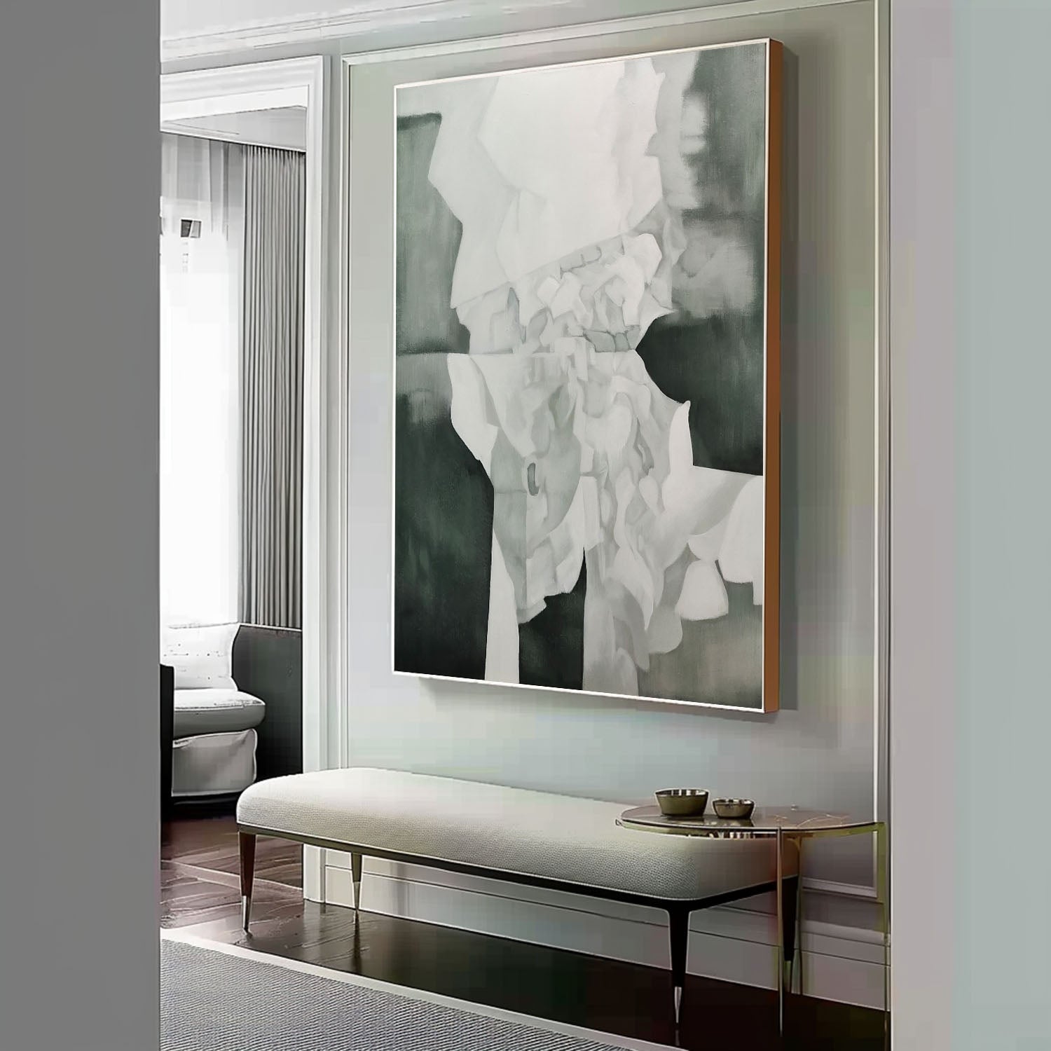 Contemporary Minimalist Art Painting hand - painted #HM130