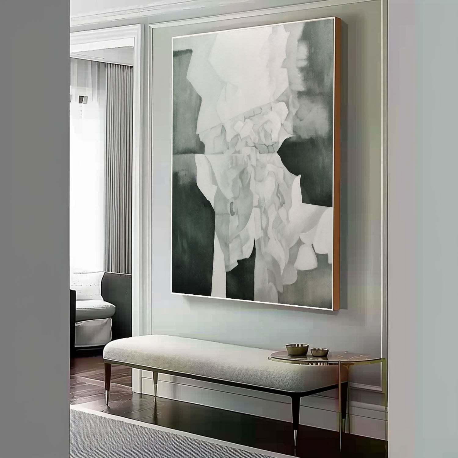 Contemporary Minimalist Art Painting hand - painted #HM130