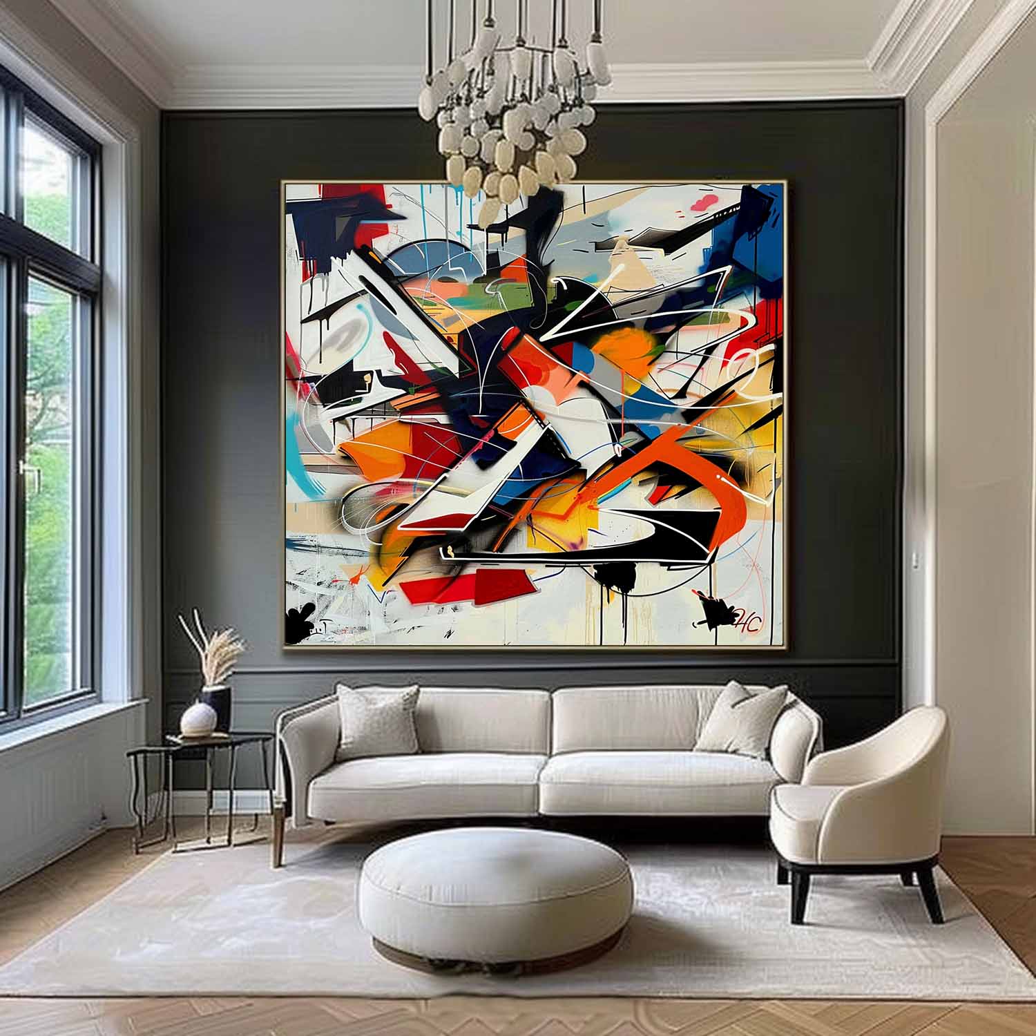 Pop Art Painting hand - painted #HM354-Homemural