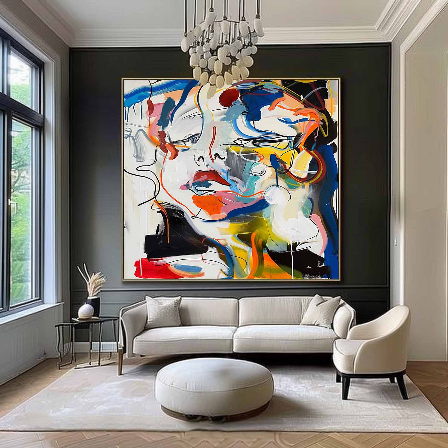 Pop Art Painting hand - painted #HM415-Homemural