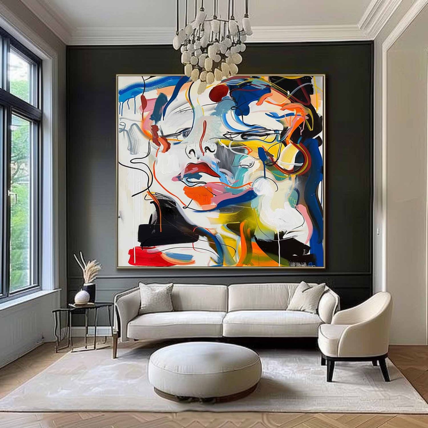 Pop Art Painting hand - painted #HM415-Homemural