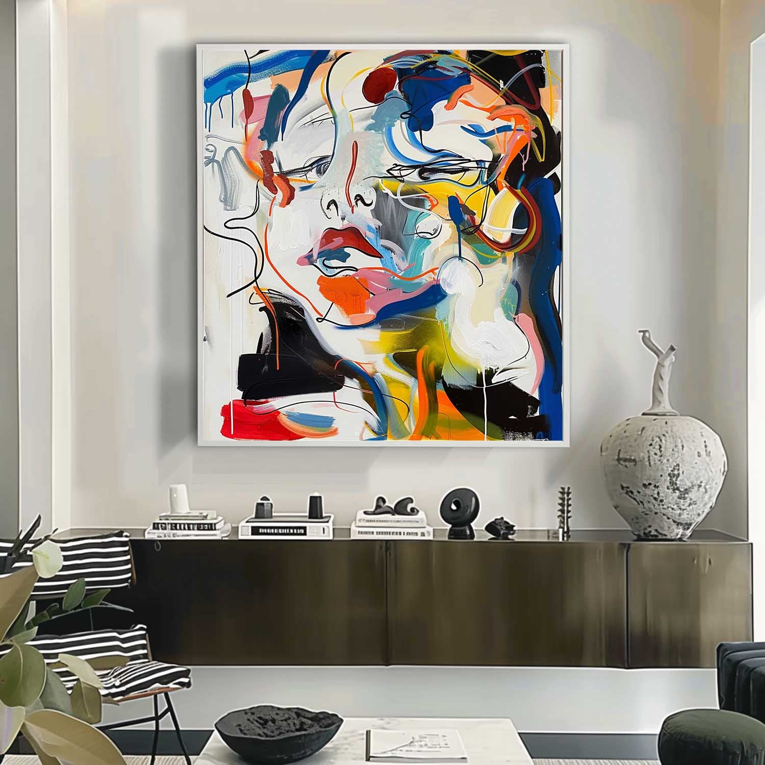 Pop Art Painting hand - painted #HM415-Homemural