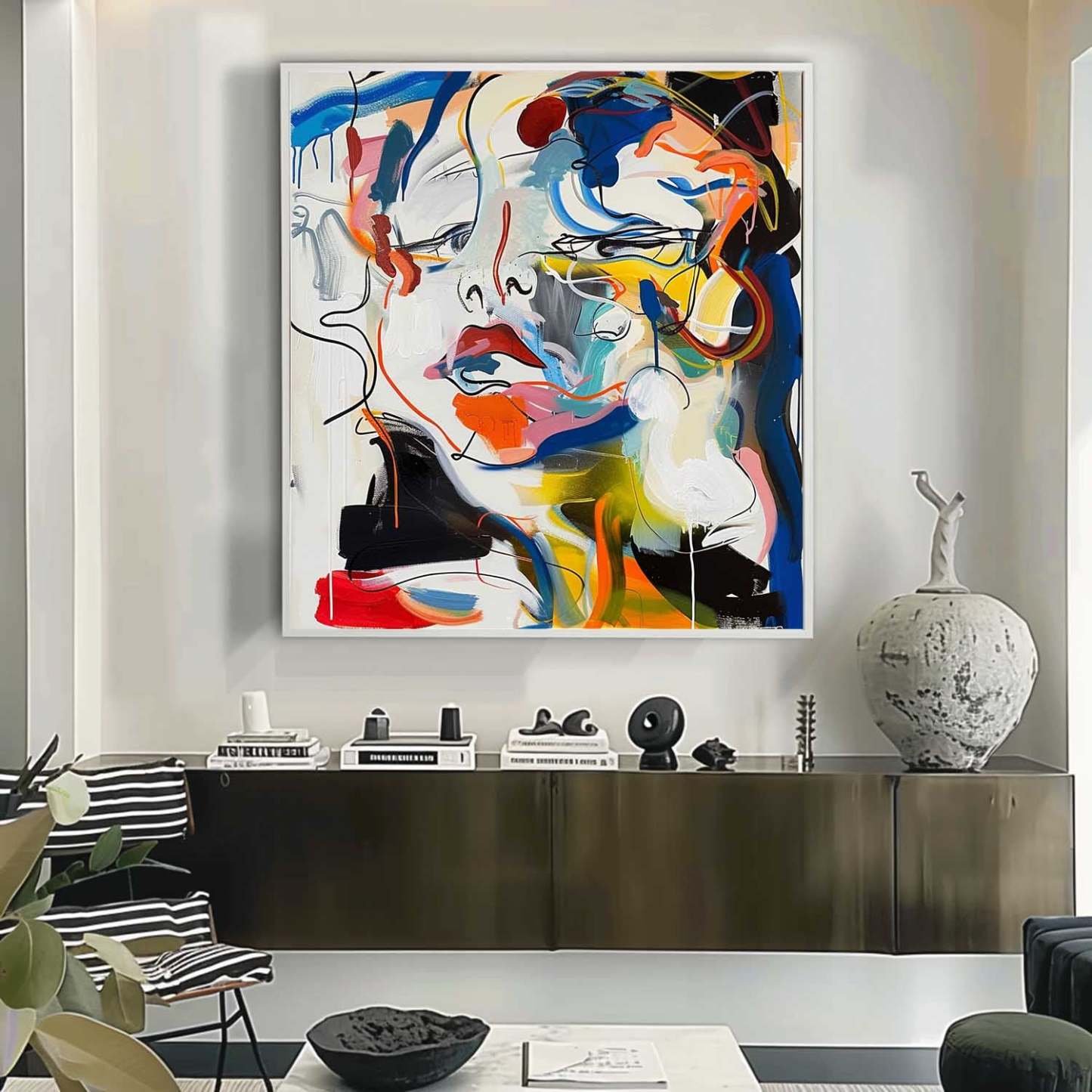 Pop Art Painting hand - painted #HM415-Homemural