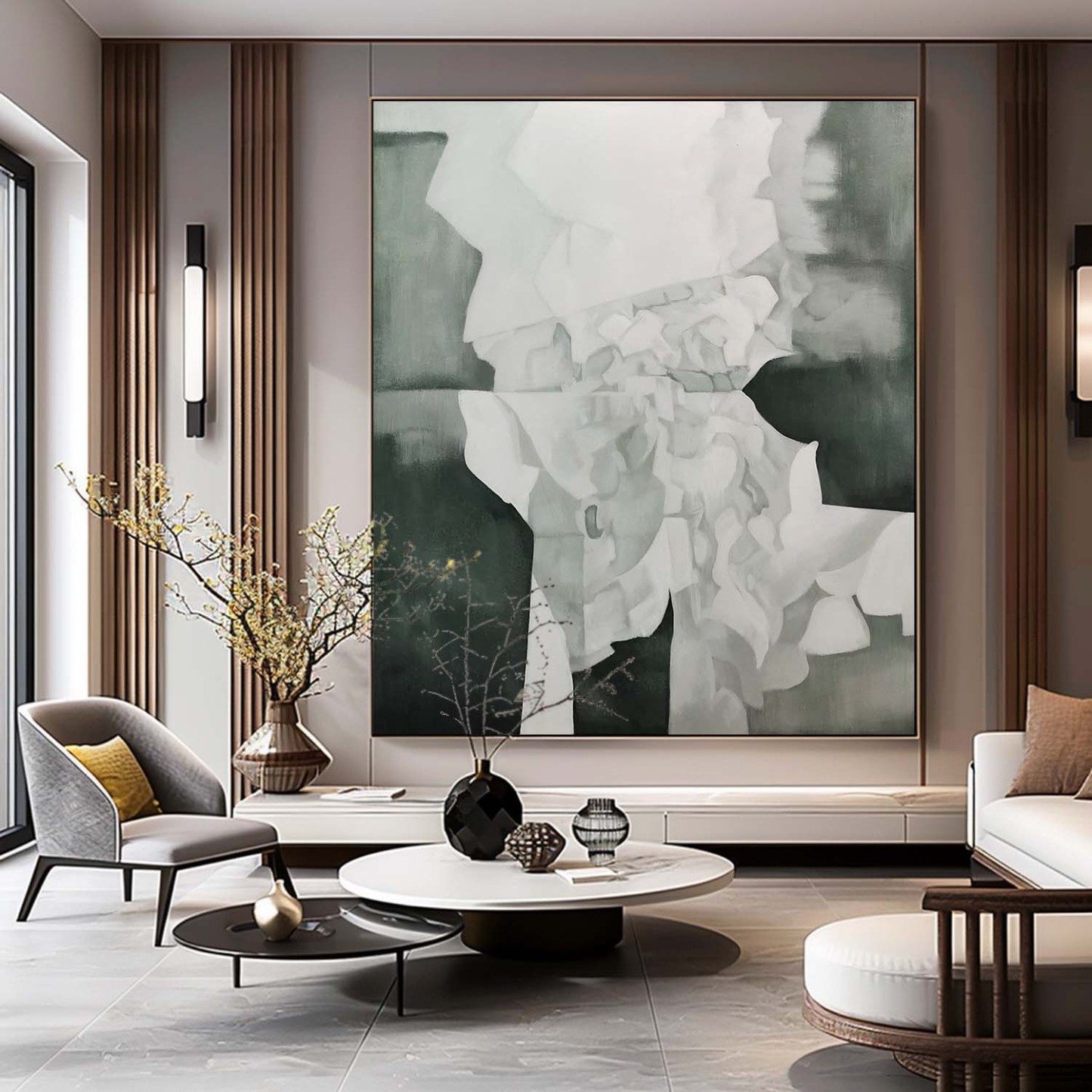 Contemporary Minimalist Art Painting hand - painted #HM130