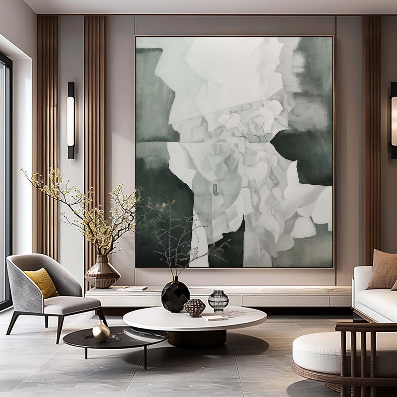 Contemporary Minimalist Art Painting hand - painted #HM130