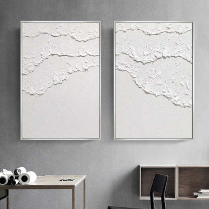 Plaster Art Painting hand - painted Set Of 2 #HM1299