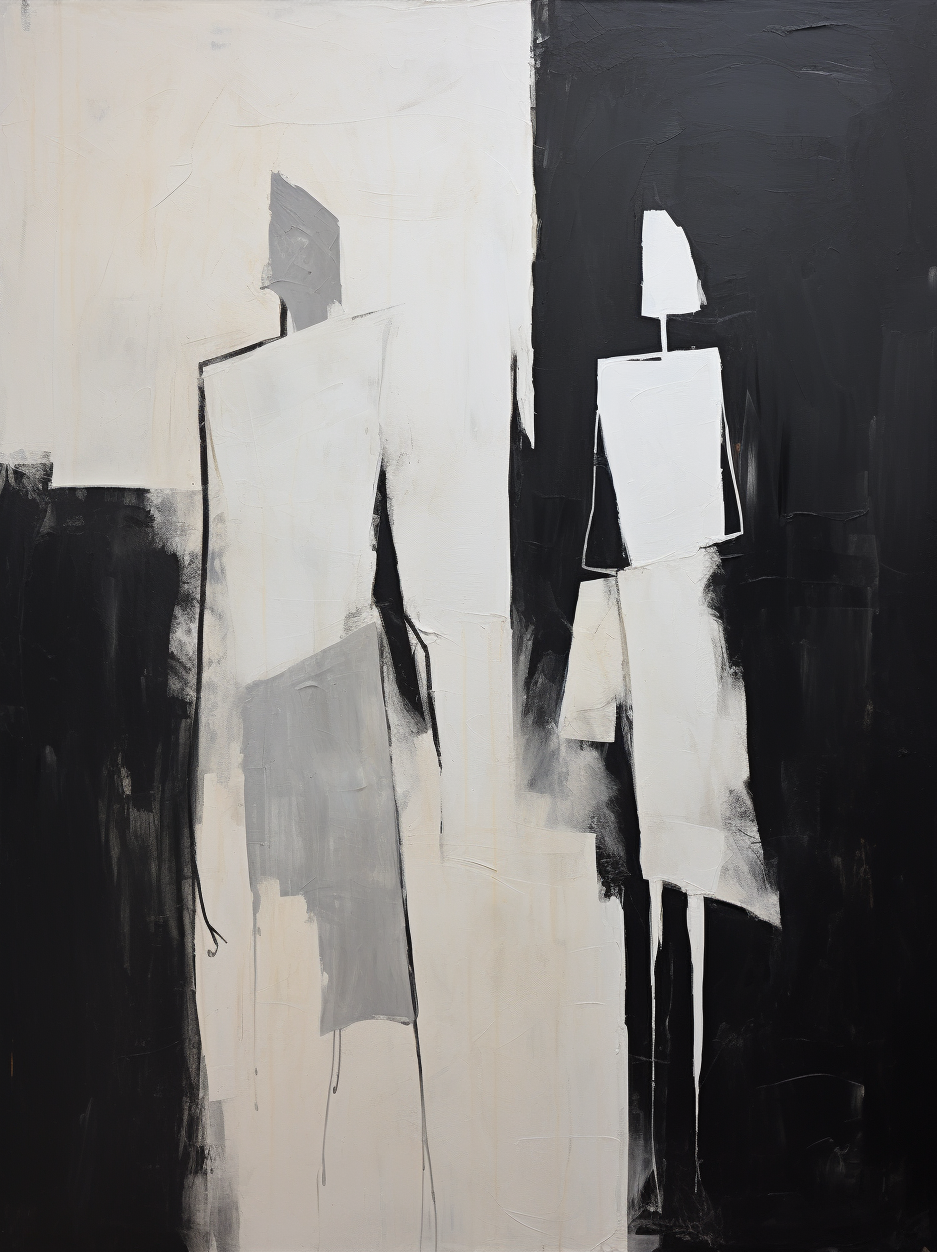 Contemporary Minimalist Art Painting hand - painted #HM588